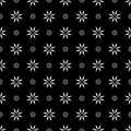 Decorative Seamless Floral Geometric Black & White Pattern Background Royalty Free Stock Photo