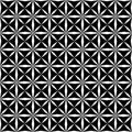 Decorative Seamless Floral Geometric Black & White Pattern Background Royalty Free Stock Photo