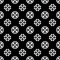 Decorative Seamless Floral Geometric Black & White Pattern Background Royalty Free Stock Photo