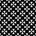 Decorative Seamless Floral Geometric Black & White Pattern Background Royalty Free Stock Photo