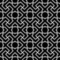 Endless pattern with geometric motif, vector decor Royalty Free Stock Photo