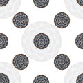 Decorative seamless pattern with lace rounds.