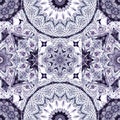 Decorative seamless pattern with mandala elements. Intricate vintage design. Complex ornament. Print for fabric, wallpaper