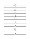 Decorative separator line with notes