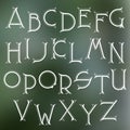 Decorative serif latin font. Royalty Free Stock Photo