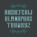 Decorative serif latin font.