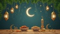 A decorative setting featuring a ramadan theme Royalty Free Stock Photo