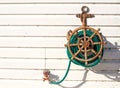 Decorative ships anchor water hose Royalty Free Stock Photo
