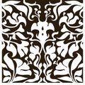 Decorative silhouette for cutting card, door, gate, window. Art Nouveau flowers pattern.