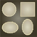 Decorative silver frame vector Royalty Free Stock Photo