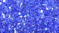 Decorative small blue shards of glass, close-up Royalty Free Stock Photo