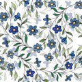 Decorative small flowers. Seamless pattern for design.