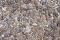 Decorative small stone texture on concrete wall brown floor old  background Royalty Free Stock Photo