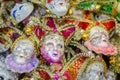 Decorative small veneteian carnival masks for sale as souvenirs