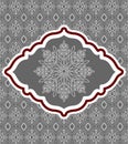 Decorative Snowflake Set On Background Pattern