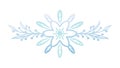 Decorative Snowflakes Border, Winter Holiday Design Element, vector design Generative AI Royalty Free Stock Photo