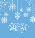 Merry Christmas text design. Vector logo, typography. Royalty Free Stock Photo