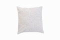 Decorative soft pillow, patchwork off white, isolated on white background Royalty Free Stock Photo