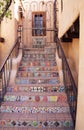 Decorative Southwest Stairway in Santa Fe, New Mexico