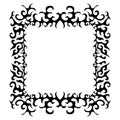 Decorative square frame. Retro Neo tribal baroque ornament. Vector design element Royalty Free Stock Photo