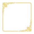 Decorative square framework. Vintage Baroque style.