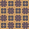 Decorative square shaped ceramic tiles, trendy beige brown brick dark color and ornate arabic pattern