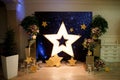 Decorative star with lamps Royalty Free Stock Photo