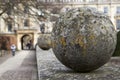 Decorative stone spheres Royalty Free Stock Photo