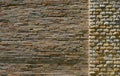 Decorative stone wall texture background natural color. Royalty Free Stock Photo