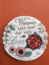 Decorative stone Welcome love legend