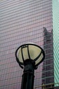 Lamp Post In Front Of A Downtown Toronto Skyscraper Royalty Free Stock Photo