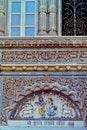 Decorative stucco work on Krishna Pranami Bhuleshwar Mumbai