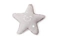 Decorative stuffed star cuddle toy isolated on white Royalty Free Stock Photo