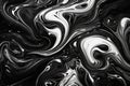 Decorative swirls morphing abstract fluid art. Colorful artistic texture. Generative AI