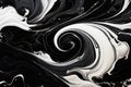 Decorative swirls morphing abstract fluid art. Colorful artistic texture. Generative AI