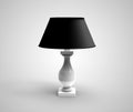 Decorative table lamp isolated on grey background. Royalty Free Stock Photo
