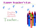 Decorative teachers day card
