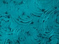 Decorative texture of a turquoise wall with a rounded pattern.