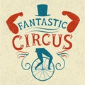 Decorative textured vintage poster for circus Royalty Free Stock Photo