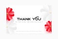 decorative thank you for order template with floral design Royalty Free Stock Photo