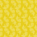 Decorative thin strokes seamless vector yellow pattern.