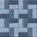 Decorative tile pattern - seamless background - Blue jeans texture Royalty Free Stock Photo