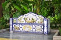 Decorative tiled bench in Alameda Park, Marbella, province Malaga, Andalusia