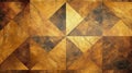 A decorative tiled floor with a geometric pattern in brown and black. Generative ai