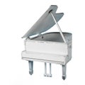 Decorative toy white grand piano Royalty Free Stock Photo