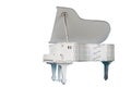 Decorative toy white grand piano Royalty Free Stock Photo