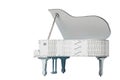 Decorative toy white grand piano Royalty Free Stock Photo