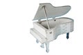 Decorative toy white grand piano Royalty Free Stock Photo