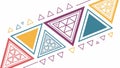 Decorative Triangle Border Geometric Illustration, vector design Generative AI Royalty Free Stock Photo