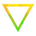 Decorative triangle frame with green yellow gradient